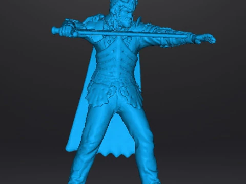 EVIL ASH MINIATURE MODEL FOR FANTASY OR HORROR GAMES RPG DND 3D Print Model
