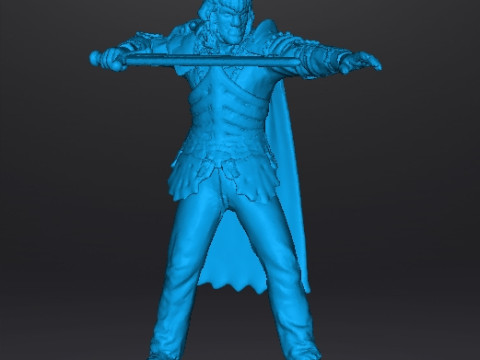 EVIL ASH MINIATURE MODEL FOR FANTASY OR HORROR GAMES RPG DND Modelo de Impressão 3D