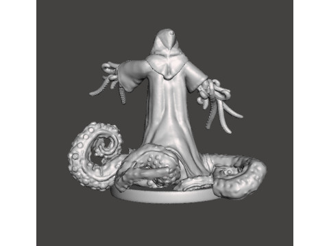 SPAWN CULTIST WITH TENTACLES MINIATURE MODEL FIGURE FOR FANTASY HORROR GAMES RPG DND 3D 打印模型