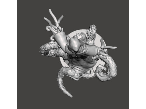 SPAWN CULTIST WITH TENTACLES MINIATURE MODEL FIGURE FOR FANTASY HORROR GAMES RPG DND 3D 打印模型