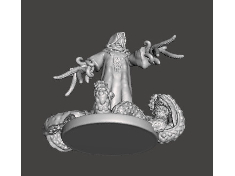 SPAWN CULTIST WITH TENTACLES MINIATURE MODEL FIGURE FOR FANTASY HORROR GAMES RPG DND 3D 打印模型