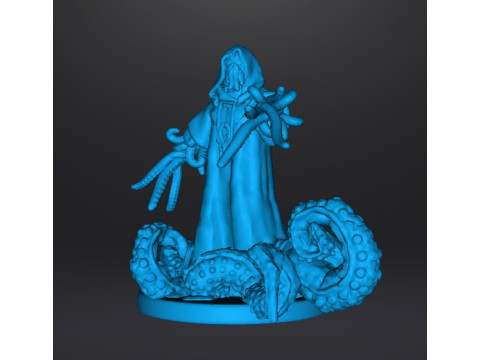 SPAWN CULTIST WITH TENTACLES MINIATURE MODEL FIGURE FOR FANTASY HORROR GAMES RPG DND 3D 打印模型