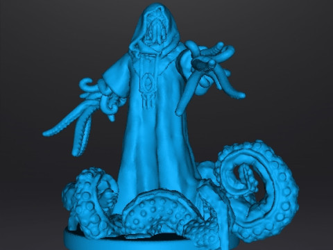 SPAWN CULTIST WITH TENTACLES MINIATURE MODEL FIGURE FOR FANTASY HORROR GAMES RPG DND 3D 打印模型