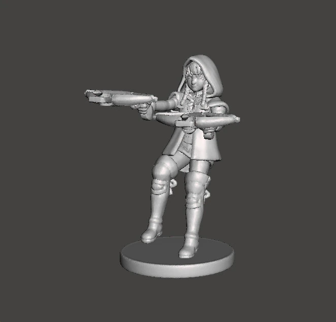 LINKLE DUAL CROSSBOWS MINIATURE MODEL FANTASY GAMES RPG DND 3D Print Model .c4d .max .obj .3ds .fbx .stl .blend 