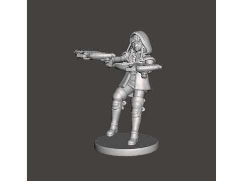 LINKLE DUAL CROSSBOWS MINIATURE MODEL FANTASY GAMES RPG DND 3Dプリントモデル