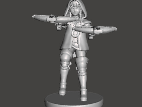 LINKLE DUAL CROSSBOWS MINIATURE MODEL FANTASY GAMES RPG DND 3D प्रिंट मॉडल