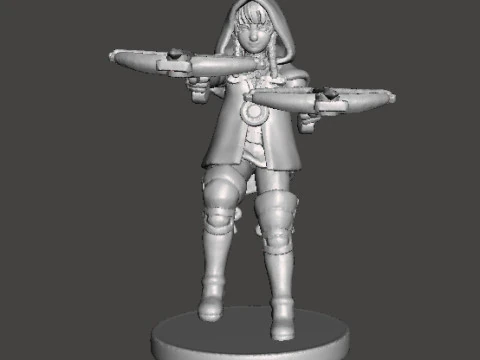LINKLE DUAL CROSSBOWS MINIATURE MODEL FANTASY GAMES RPG DND 3D Print Model