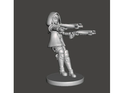 LINKLE DUAL CROSSBOWS MINIATURE MODEL FANTASY GAMES RPG DND 3D Print Model