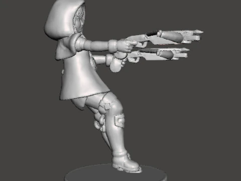LINKLE DUAL CROSSBOWS MINIATURE MODEL FANTASY GAMES RPG DND 3D Print Model