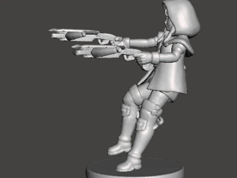 LINKLE DUAL CROSSBOWS MINIATURE MODEL FANTASY GAMES RPG DND 3D Print Model