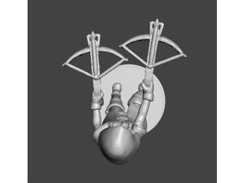 LINKLE DUAL CROSSBOWS MINIATURE MODEL FANTASY GAMES RPG DND 3D Print Model