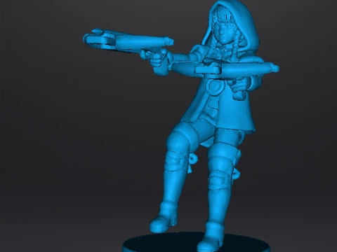 LINKLE DUAL CROSSBOWS MINIATURE MODEL FANTASY GAMES RPG DND 3D Print Model