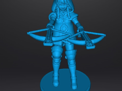 LINKLE DUAL CROSSBOWS MINIATURE MODEL FANTASY GAMES RPG DND 3D प्रिंट मॉडल