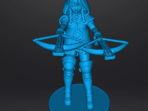 LINKLE DUAL CROSSBOWS MINIATURE MODEL FANTASY GAMES RPG DND 3D Print Model