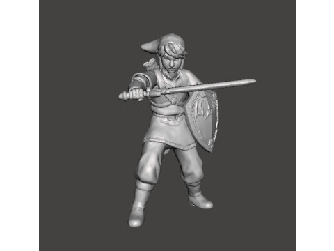 LINK SKYWARD SWORD MINIATURE MODEL FANTASY GAMES RPG DND 3D Принт Модель