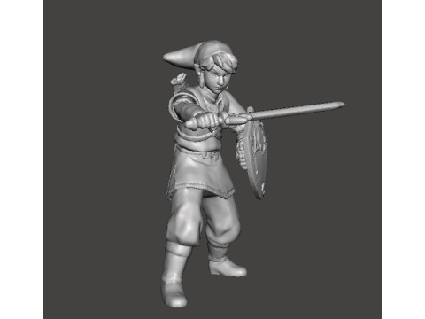 LINK SKYWARD SWORD MINIATURE MODEL FANTASY GAMES RPG DND Model Cetak 3D