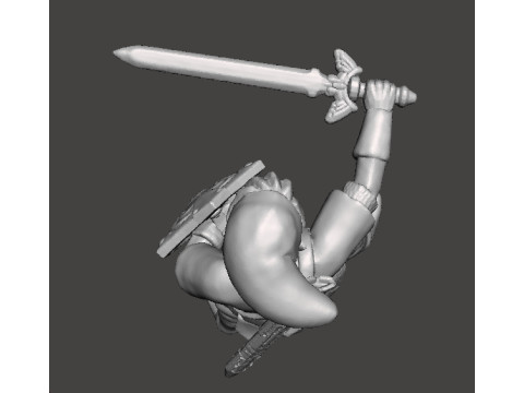 LINK SKYWARD SWORD MINIATURE MODEL FANTASY GAMES RPG DND Model Cetak 3D