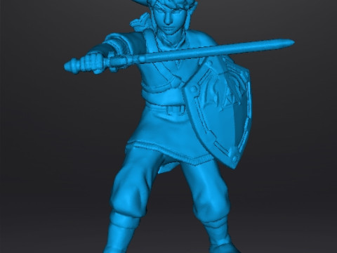 LINK SKYWARD SWORD MINIATURE MODEL FANTASY GAMES RPG DND Model Cetak 3D