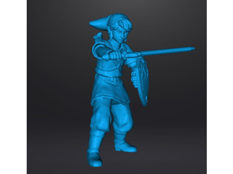 LINK SKYWARD SWORD MINIATURE MODEL FANTASY GAMES RPG DND Model Cetak 3D