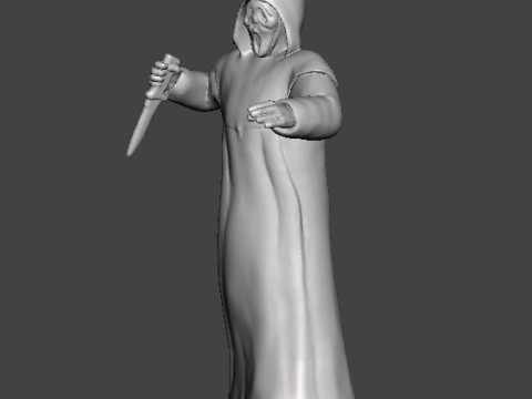 SCREAM GHOSTFACE MINIATURE MODEL FOR HORROR FANTASY GAMES RPG DND 3D Принт Модель