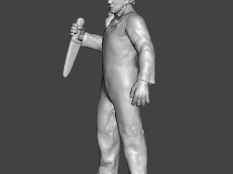 MICHAEL MYERS MINIATURE MODEL FOR HORROR FANTASY GAMES RPG DND 3D Baskı Modeli