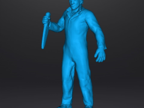 MICHAEL MYERS MINIATURE MODEL FOR HORROR FANTASY GAMES RPG DND 3D Baskı Modeli