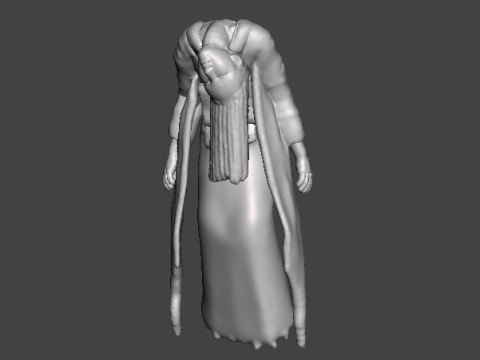 BROKEN NECK GHOST GIRL MINIATURE MODEL FOR HORROR FANTASY GAMES RPG DND 3Dプリントモデル