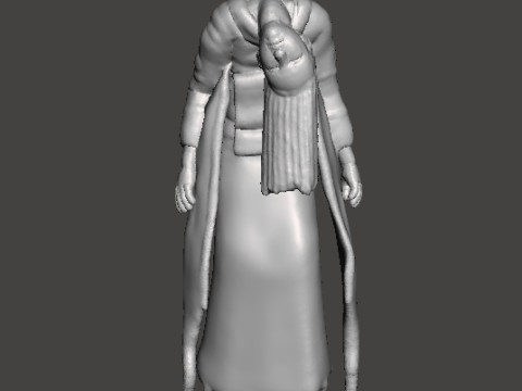BROKEN NECK GHOST GIRL MINIATURE MODEL FOR HORROR FANTASY GAMES RPG DND 3D Baskı Modeli