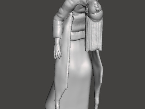 BROKEN NECK GHOST GIRL MINIATURE MODEL FOR HORROR FANTASY GAMES RPG DND 3D Baskı Modeli