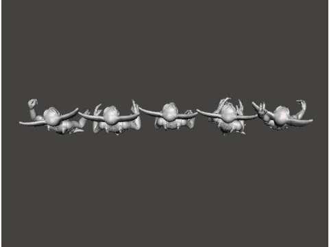 CONJUNTO DE MODELOS EM MINIATURA GREMLINS DE 5 FIGURAS PARA JOGOS DE FANTASIA E HORROR RPG DND Modelo de Impressão 3D