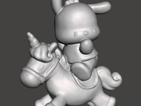 POCHACCO ON UNICORN PVC FIGURE MODEL TOY SCULPTURE Model Cetak 3D