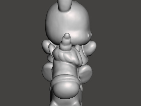 POCHACCO ON UNICORN PVC FIGURE MODEL TOY SCULPTURE Model Cetak 3D