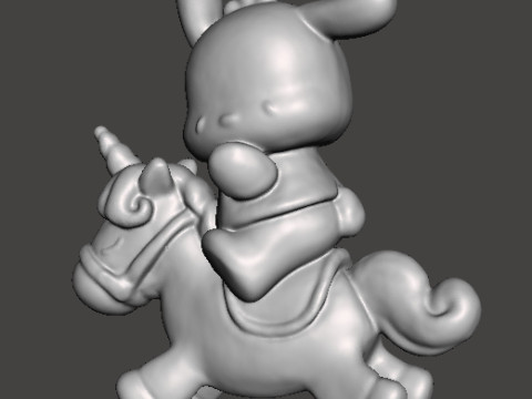 POCHACCO ON UNICORN PVC FIGURE MODEL TOY SCULPTURE Model Cetak 3D