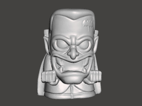 DRACULA CHIBI HALLOWEEN VINTAGE FIGURE MODEL STATUE ORNAMENT 3D Print Model