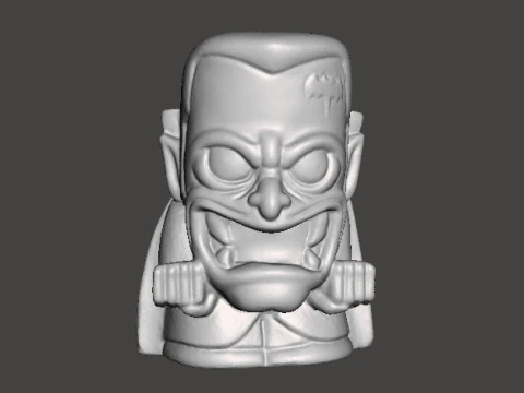 ADORNO DE ESTATUA MODELO DE FIGURA VINTAGE DE HALLOWEEN DE DR&Aacute;CULA CHIBI Modelo de impresión 3D