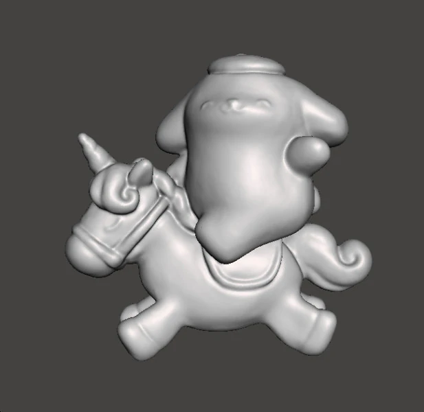 ユニコーン PVC フィギュアモデル玩具彫刻のポムポムプリン 3Dプリントモデル .c4d .max .obj .3ds .fbx .stl .blend 