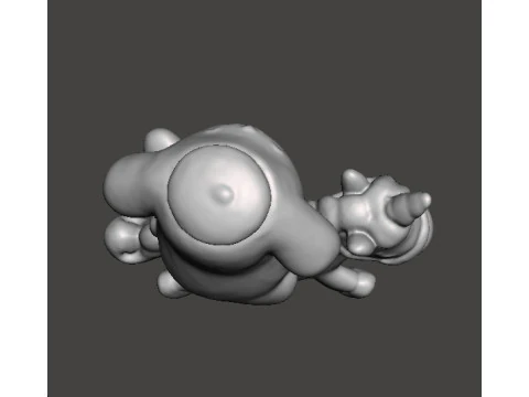 ユニコーン PVC フィギュアモデル玩具彫刻のポムポムプリン 3Dプリントモデル