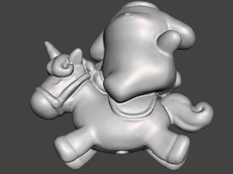 ユニコーン PVC フィギュアモデル玩具彫刻のポムポムプリン 3Dプリントモデル