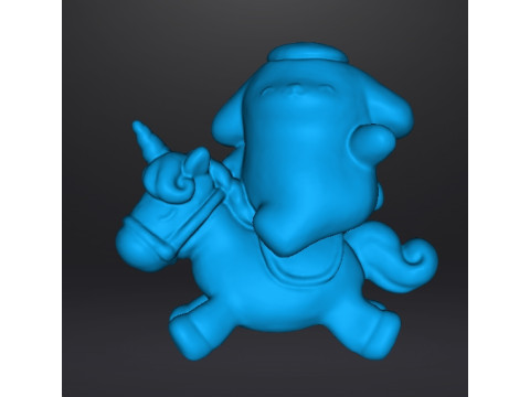 POMPOMPURIN ON UNICORN PVC FIGURE MODEL TOY SCULPTURE 3D 打印模型
