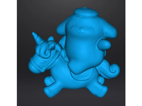 ユニコーン PVC フィギュアモデル玩具彫刻のポムポムプリン 3Dプリントモデル