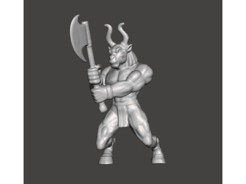 MINOTON BRONZE MINOTAUR MINIATURE MODEL FOR FANTASY GAMES RPG DND 3D Print Model