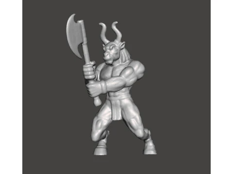 MODELO EM MINIATURA MINOTON BRONZE MINOTAUR PARA JOGOS DE FANTASIA RPG DND Modelo de Impressão 3D