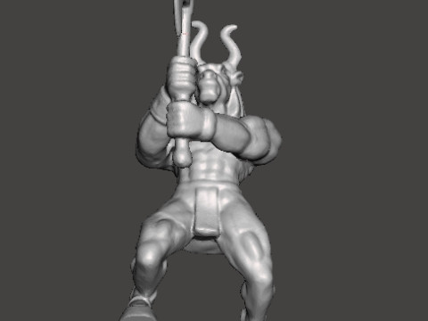 MINOTON BRONZE MINOTAUR MINIATURE MODEL FOR FANTASY GAMES RPG DND Modèles 3D en vedette