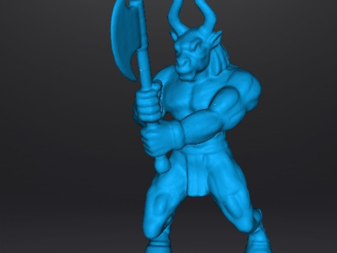 MINOTON BRONZE MINOTAUR MINIATURE MODEL FOR FANTASY GAMES RPG DND Modèles 3D en vedette