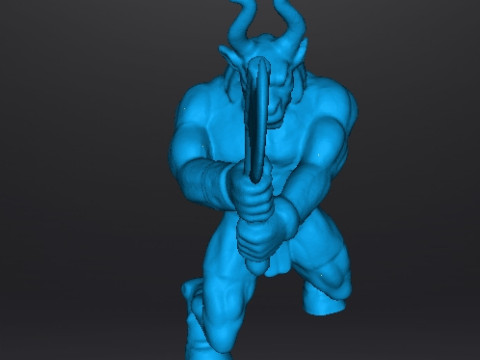 MINOTON BRONZE MINOTAUR MINIATURE MODEL FOR FANTASY GAMES RPG DND Modèles 3D en vedette