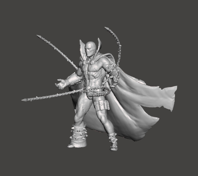 SPAWN CHAIN ATTACK MINIATURE MODEL FOR FANTASY OR SUPERHERO GAMES RPG DND 3D Принт Модель .c4d .max .obj .3ds .fbx .stl .blend