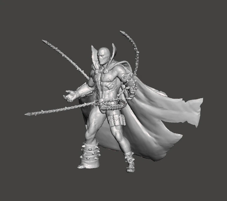SPAWN CHAIN ATTACK MINIATURE MODEL FOR FANTASY OR SUPERHERO GAMES RPG DND 3D Print Model .c4d .max .obj .3ds .fbx .stl .blend 
