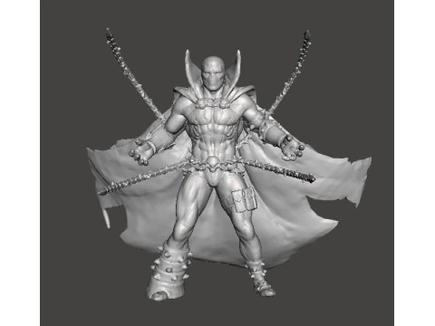 SPAWN CHAIN ATTACK MINIATURE MODEL FOR FANTASY OR SUPERHERO GAMES RPG DND 3D Print Model