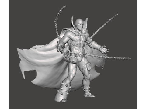 SPAWN CHAIN ATTACK MINIATURE MODEL FOR FANTASY OR SUPERHERO GAMES RPG DND 3D Принт Модель