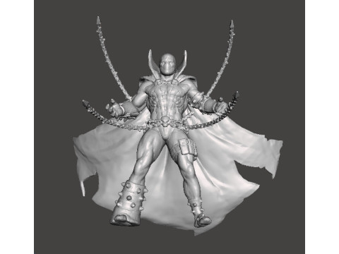 SPAWN CHAIN ATTACK MINIATURE MODEL FOR FANTASY OR SUPERHERO GAMES RPG DND 3D Принт Модель